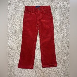 Polo Ralph Lauren 3T Toddler Boy Red Corduroy Pants Fall Winter Classic